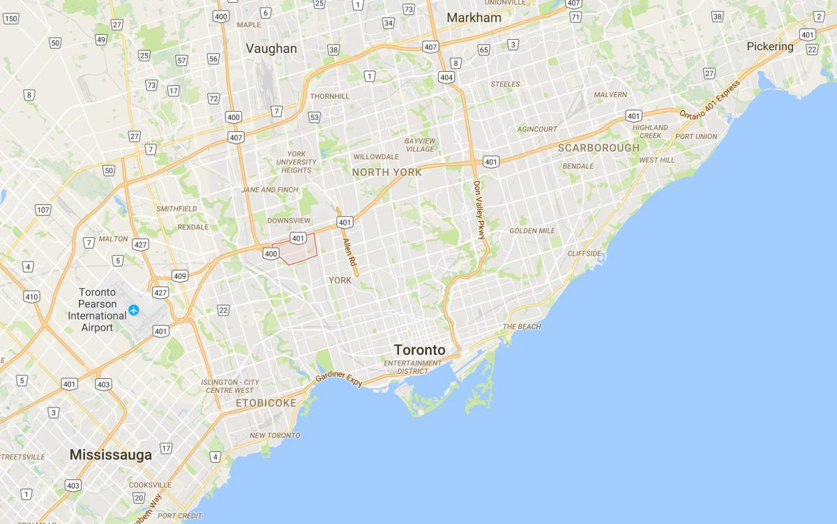 Karte von Maple Leaf district Toronto