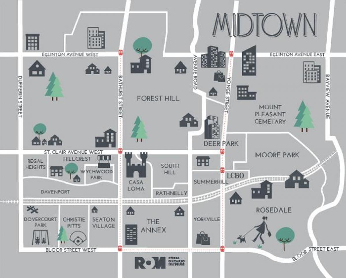 Karte von Midtown Toronto