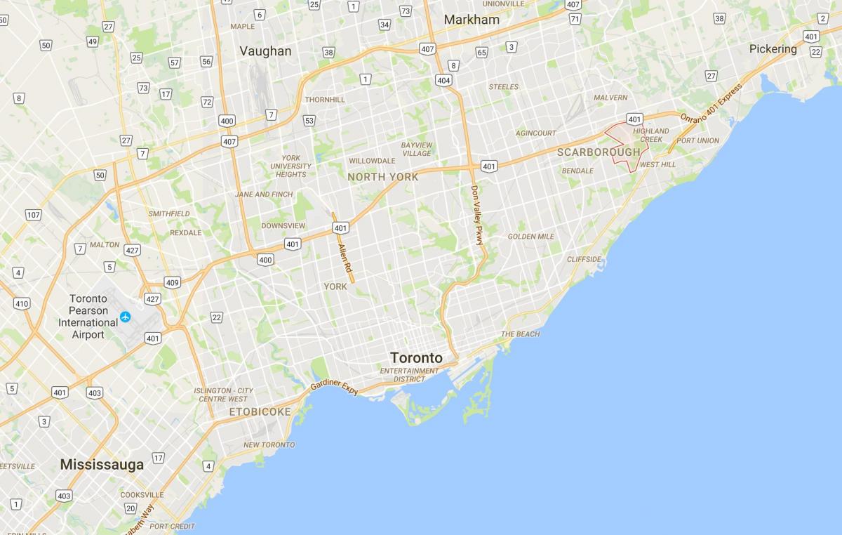 Karte von Morningside district Toronto