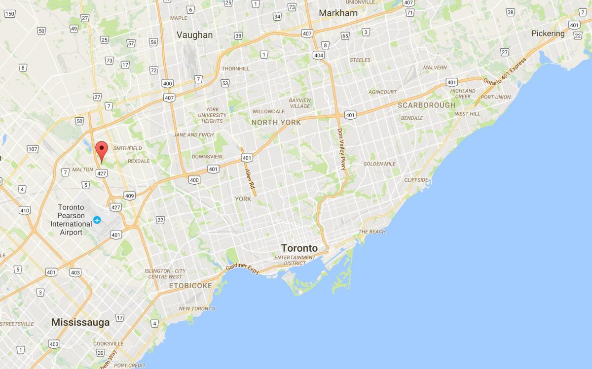 Karte der Nachbarschaft district Toronto