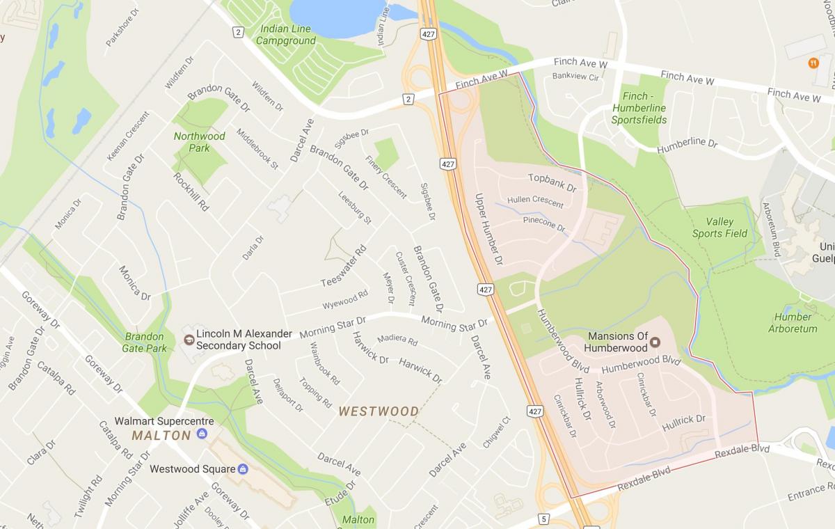 Landkarte von Nachbarschaft Nachbarschaft Toronto