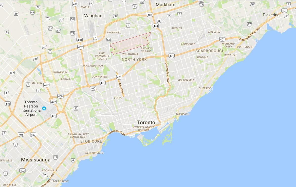 Karte von Newtonbrook district Toronto