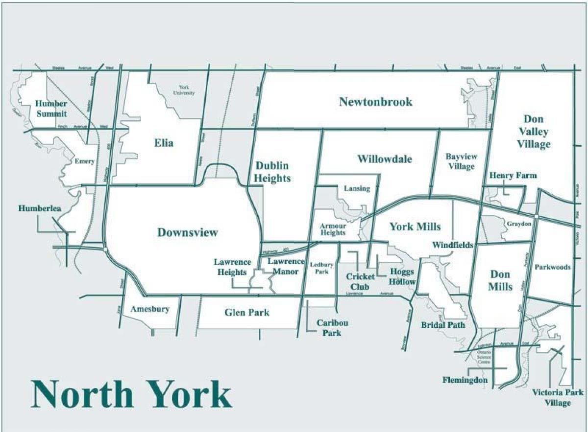 Karte der North York