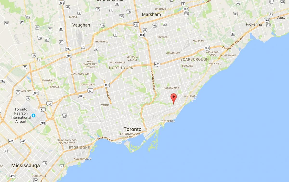 Karte von Oakridge district Toronto