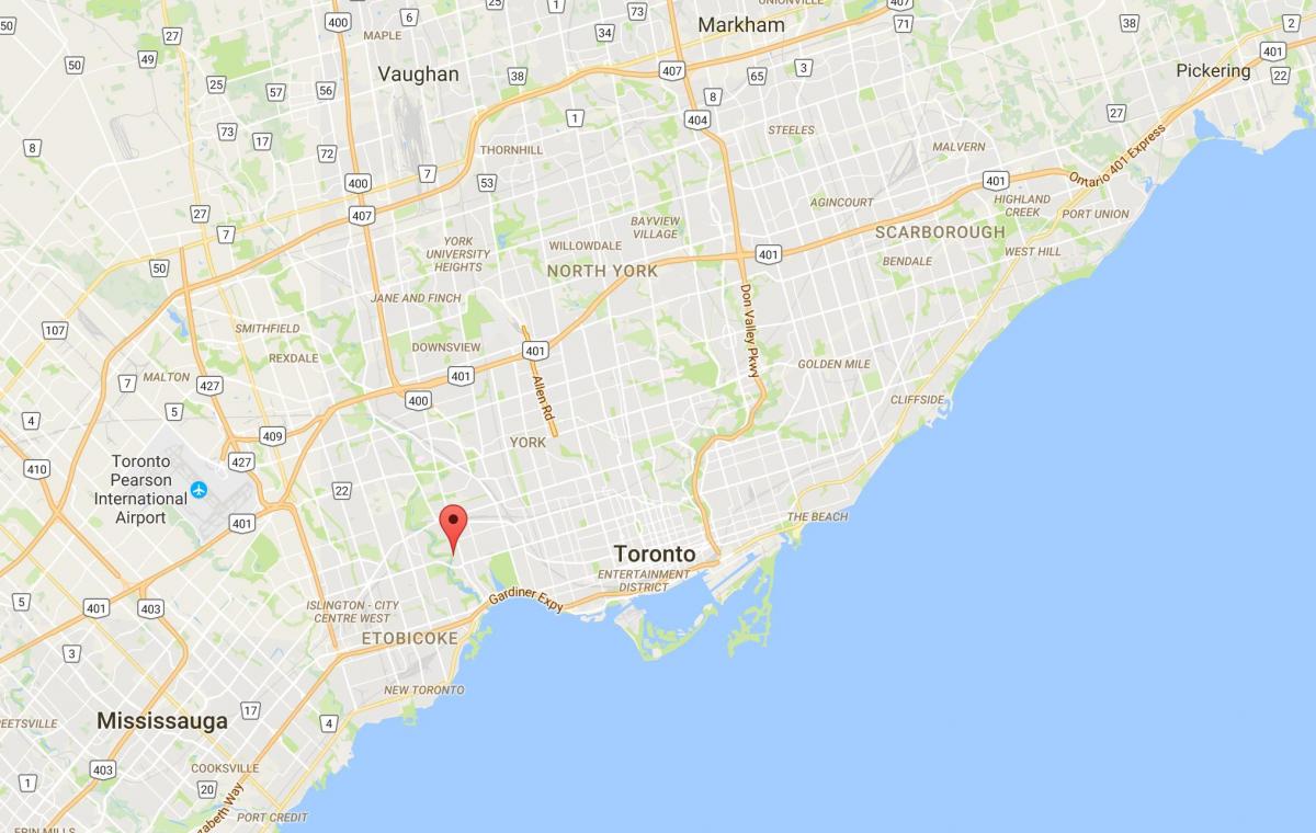 Karte von Old Mill district Toronto