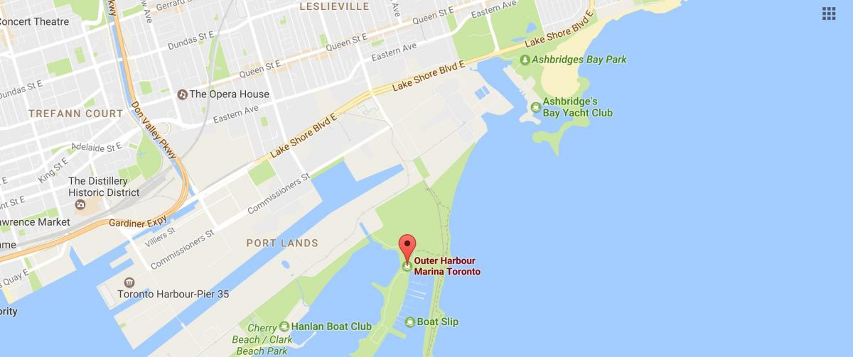 Karte von Outer harbour marina, Toronto