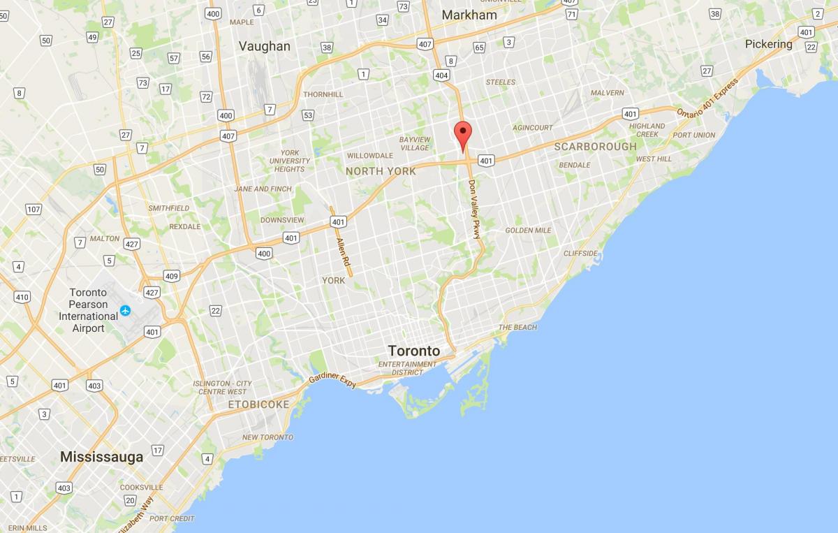 Karte von Parkway Forest district Toronto