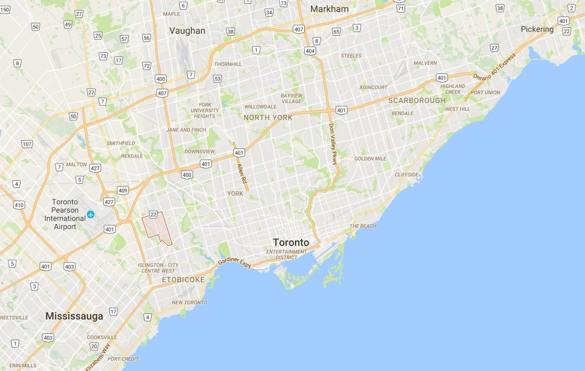 Karte von Princess Gardens district Toronto