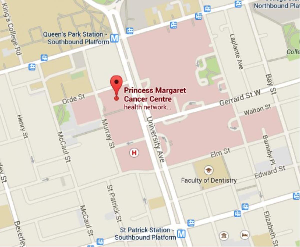 Karte von Princess Margaret Cancer Centre in Toronto