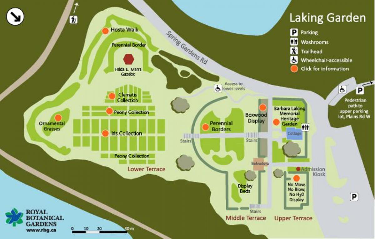 Karte von RBG Laking Garten