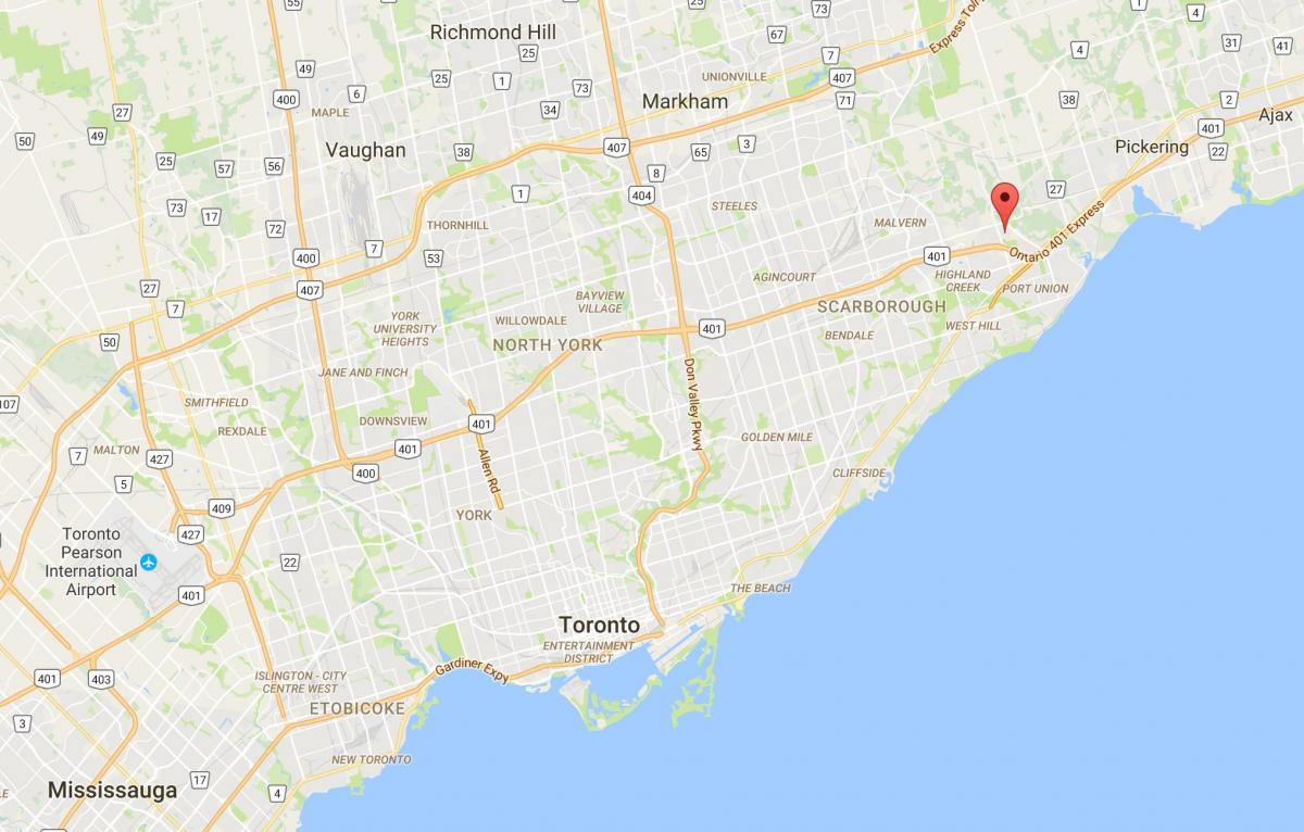 Karte von Rouge district Toronto
