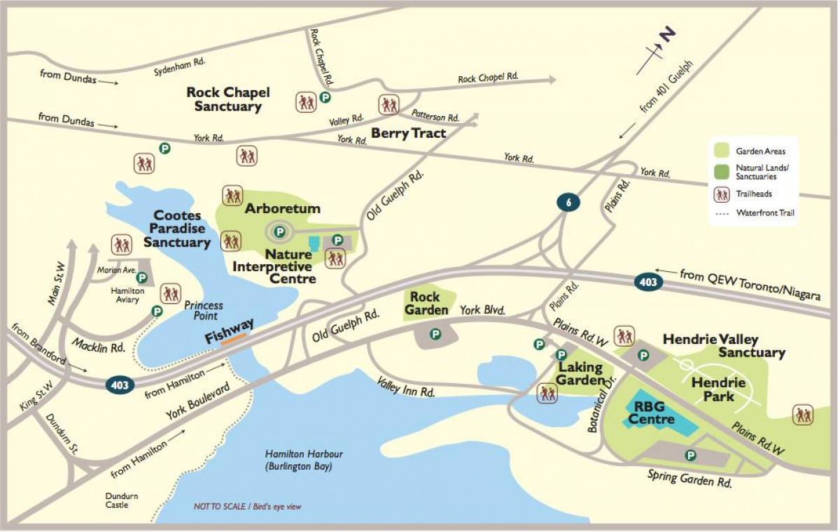 Karte von Royal botanical garden, Toronto