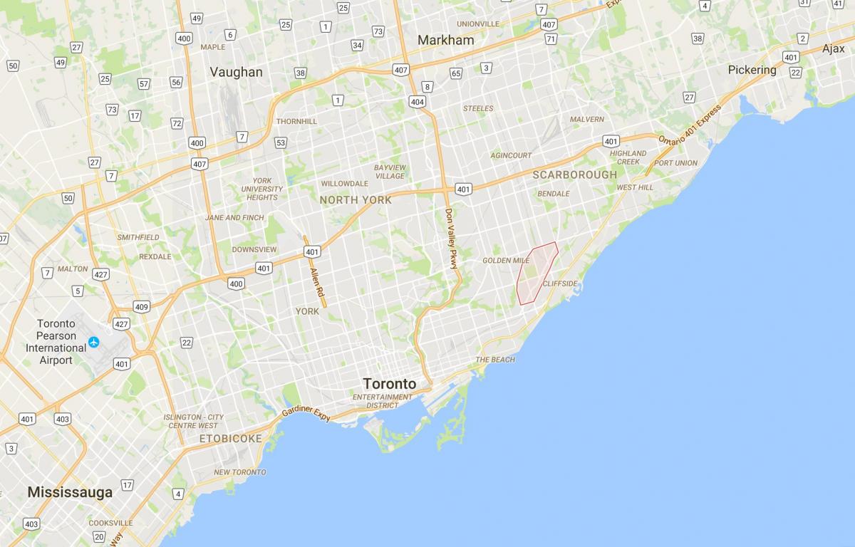 Karte von Scarborough Junctiondistrict Toronto