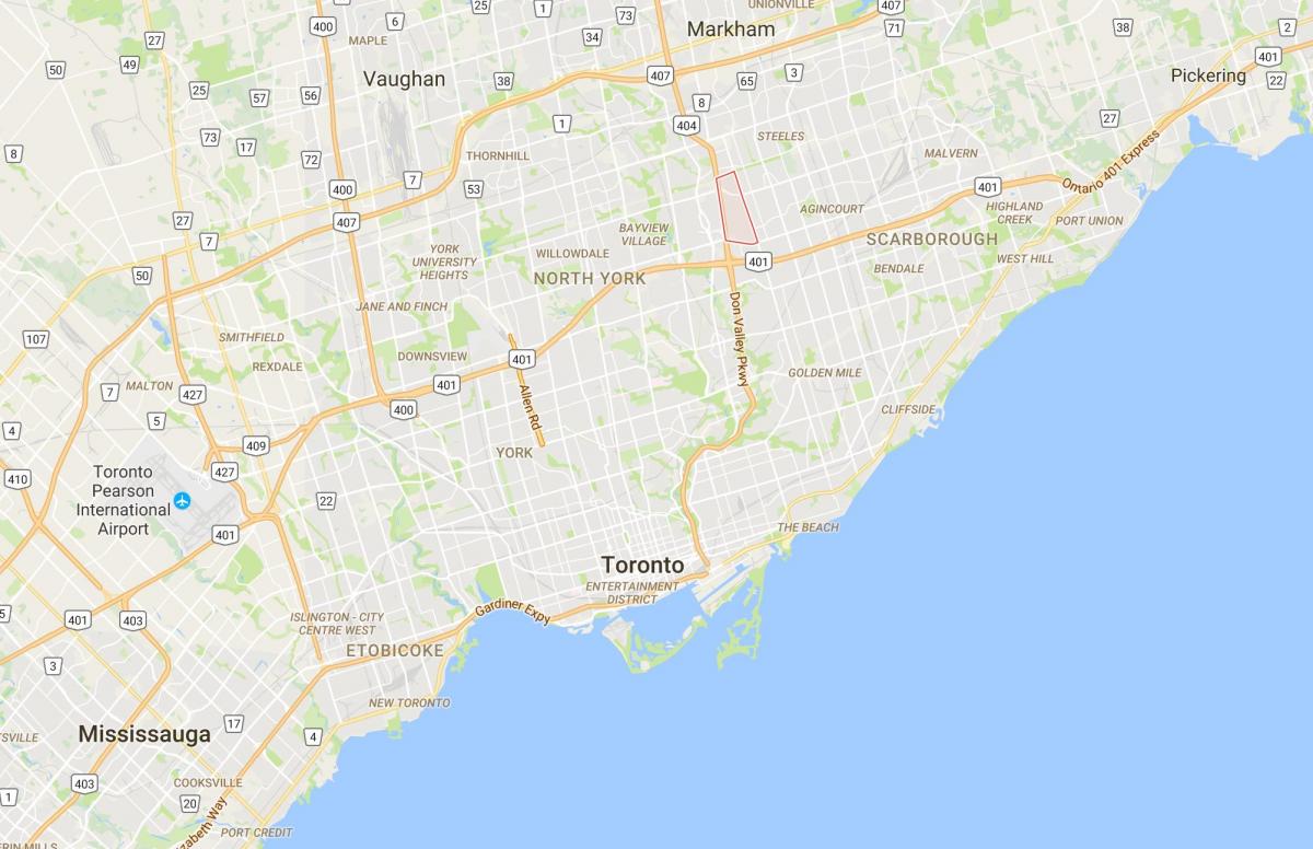 Karte von Pleasant View district Toronto