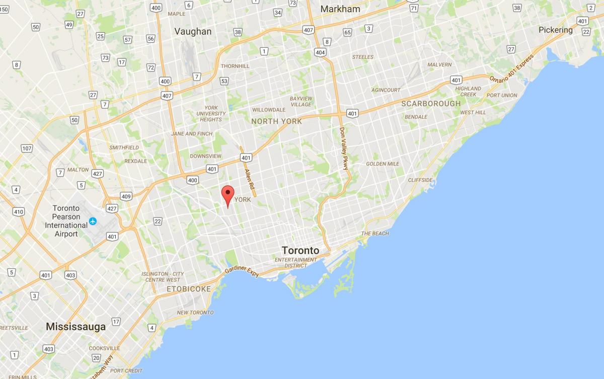 Karte von Silverthorn district Toronto