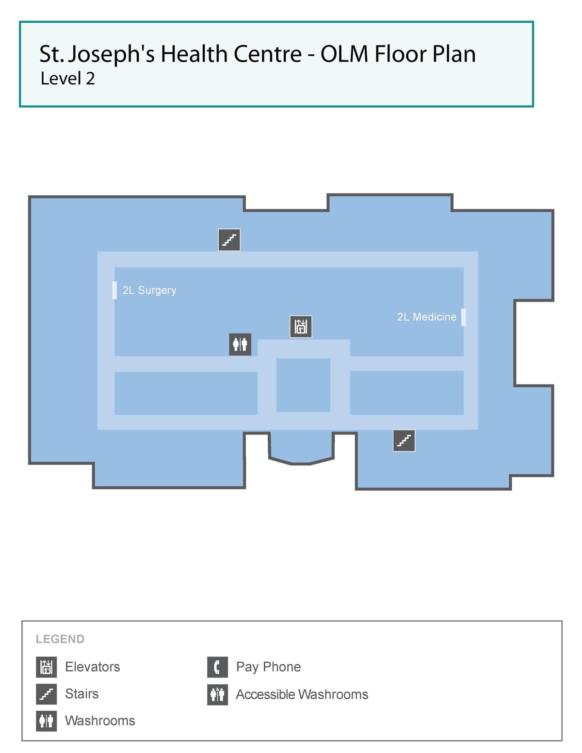Karte von St. Joseph ' s Health centre, Toronto OLM level 2