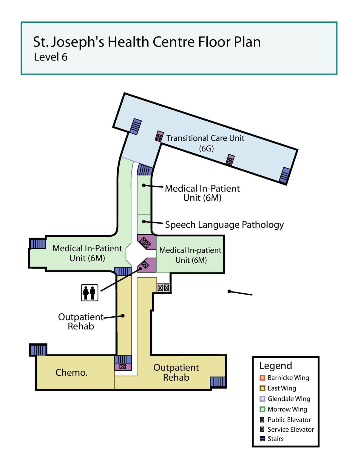 Karte von St. Joseph ' s Health centre, Toronto Stufe 6
