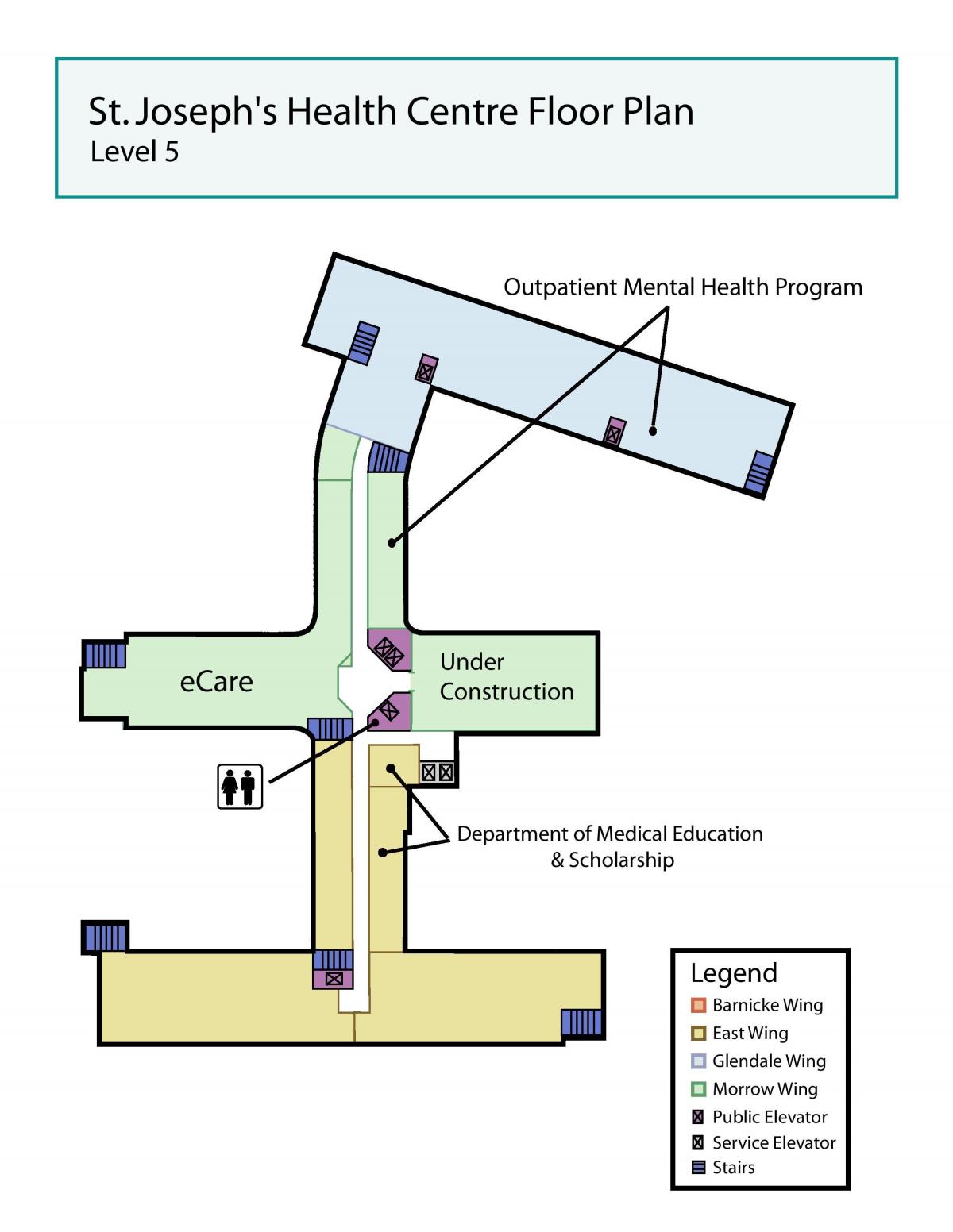 Karte von St. Joseph ' s Health centre, Toronto level 5