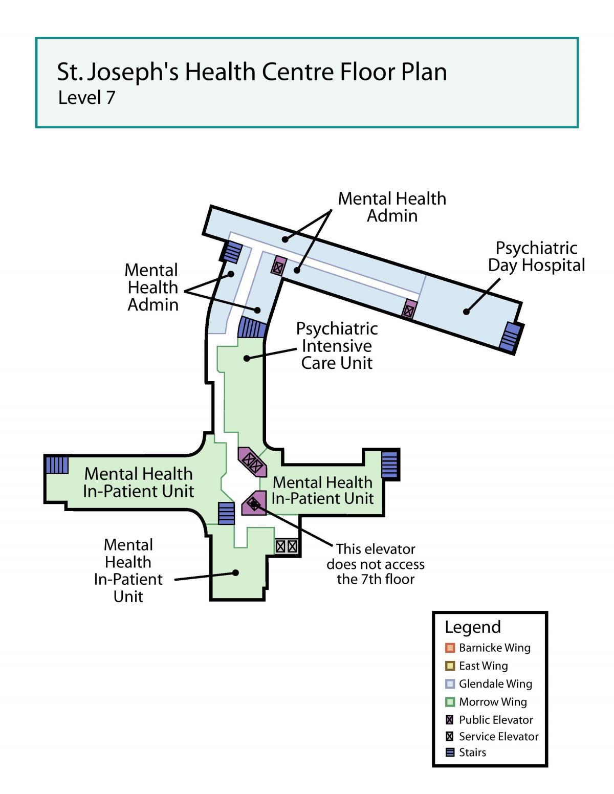 Karte von St. Joseph ' s Health centre, Toronto Stufe 7