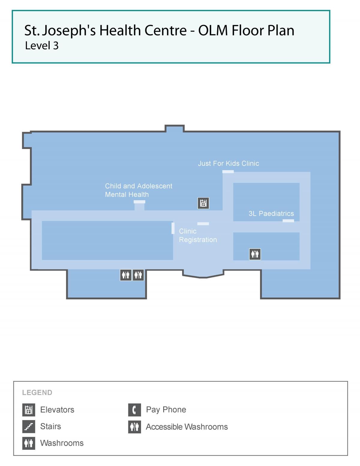 Karte von St. Joseph ' s Health centre, Toronto OLM Stufe 3