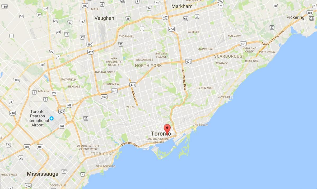 Karte von St. Lawrence district Toronto