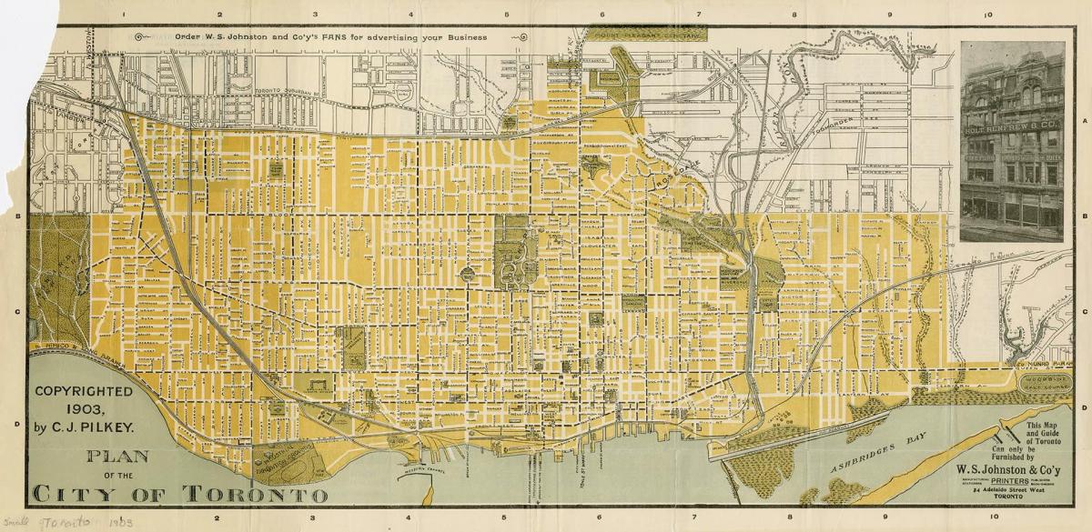 Karte der Stadt von Toronto 1903