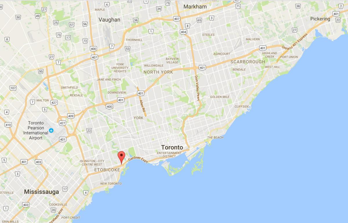 Karte von Stonegate-Queensway district Toronto