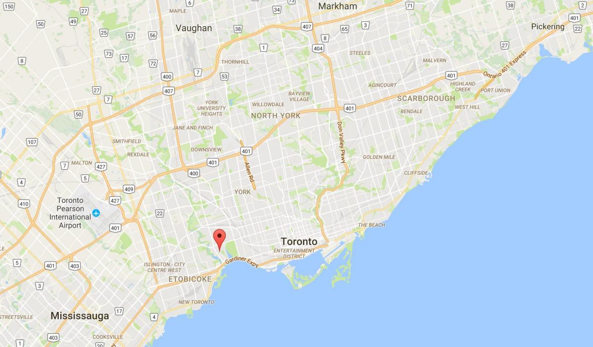 Karte von Swansea district Toronto