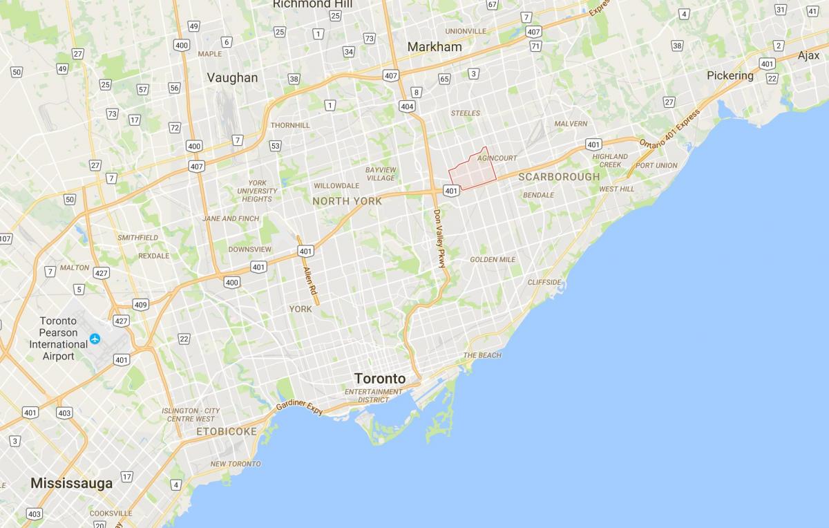 Karte von Tam O'Shanter – Sullivandistrict Toronto