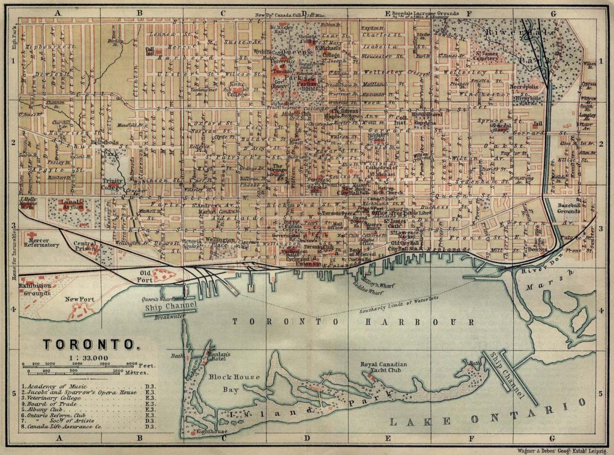 Karte von Toronto 1894