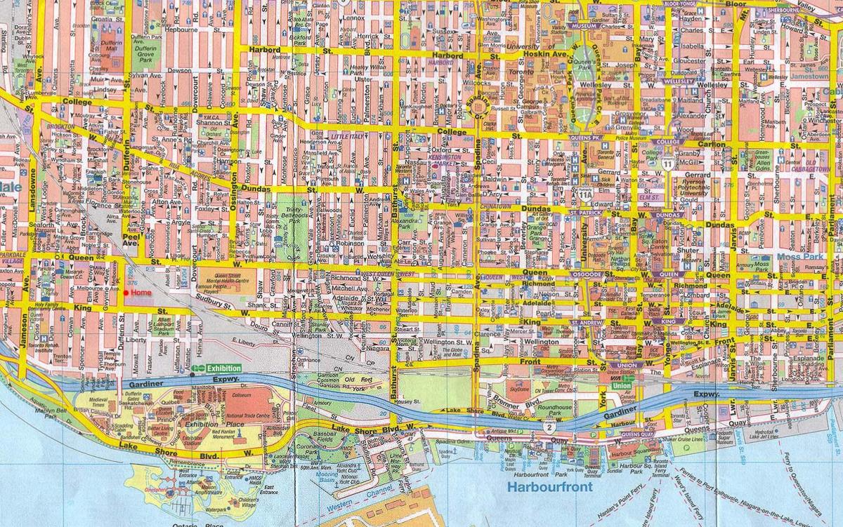 Karte von Toronto City Kanada