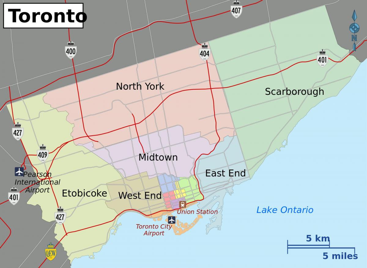 Karte von Toronto City