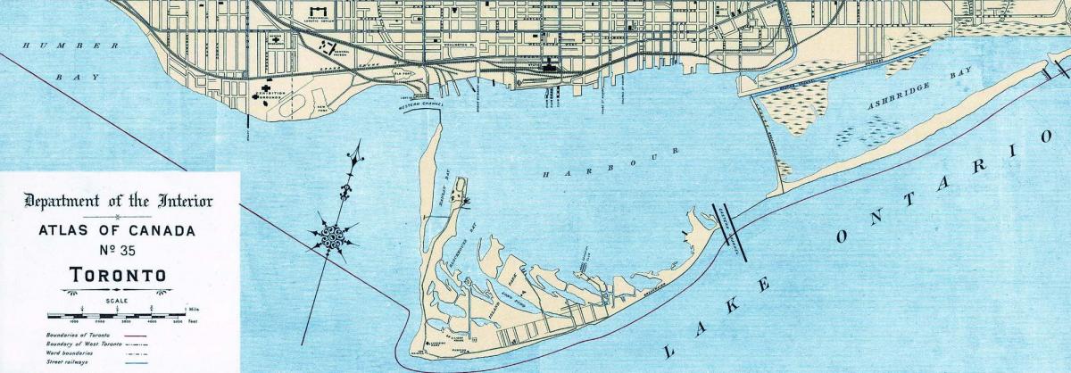Karte von Toronto-Hafen 1906