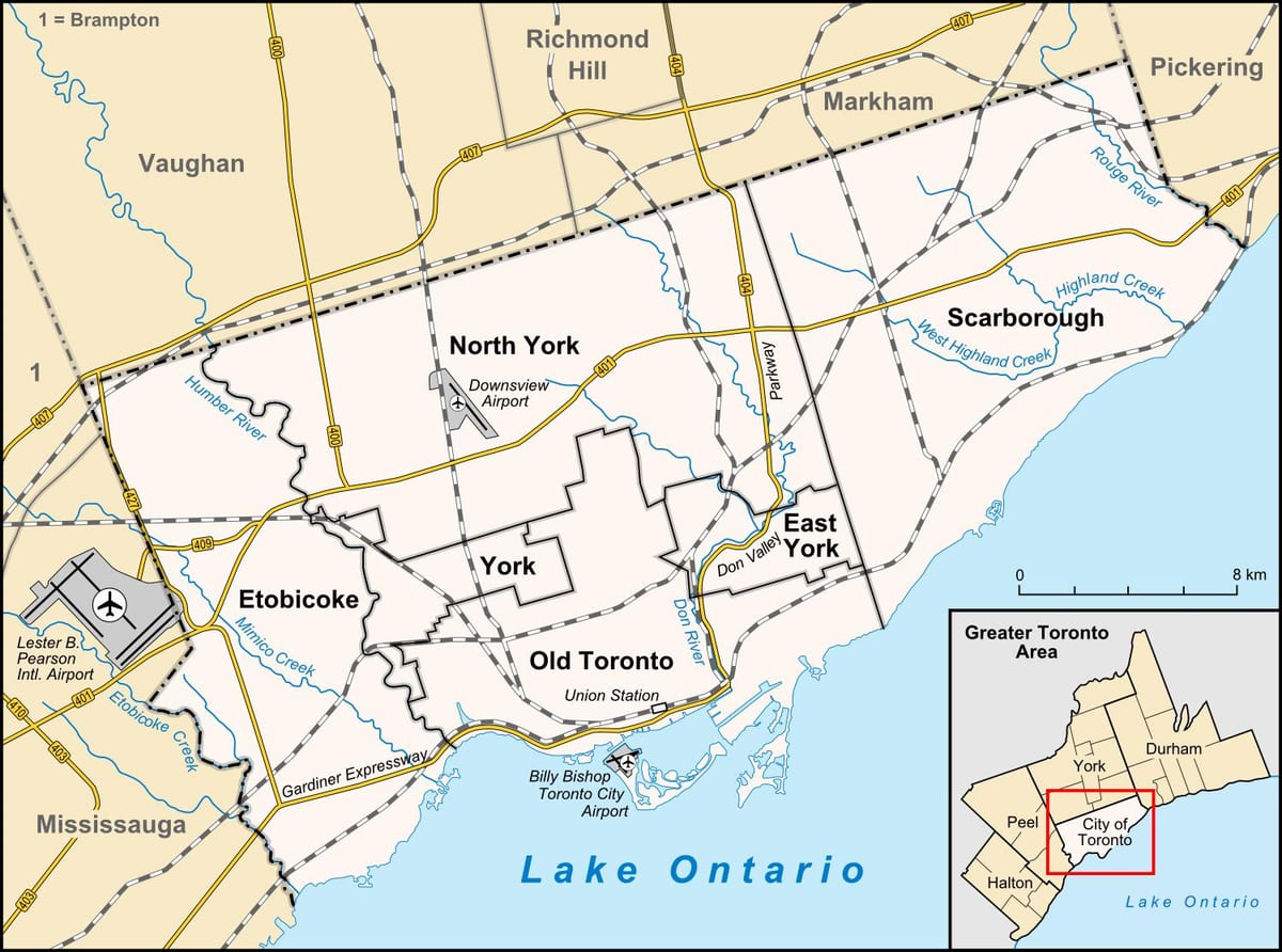 Karte von Toronto