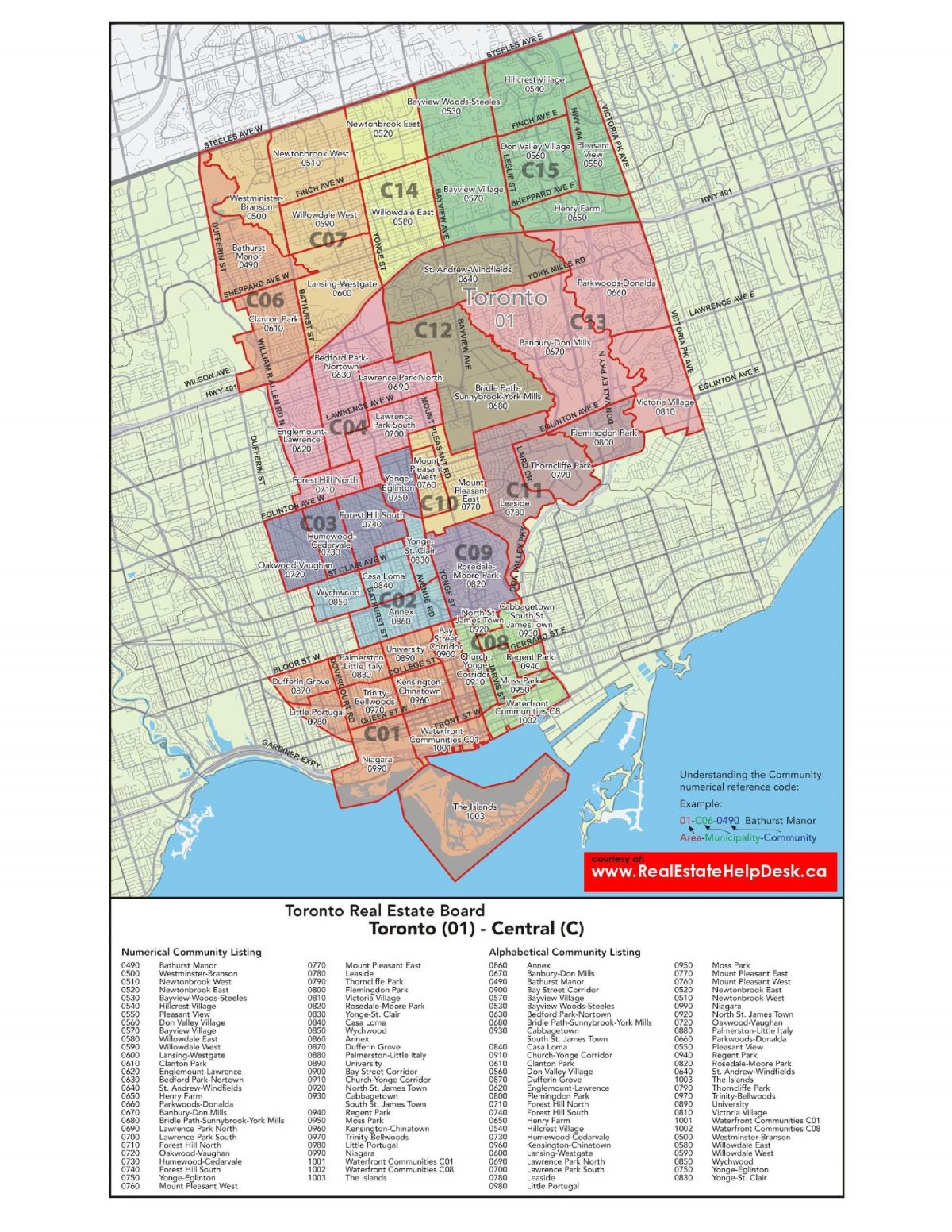 Karte von Toronto-Bereich