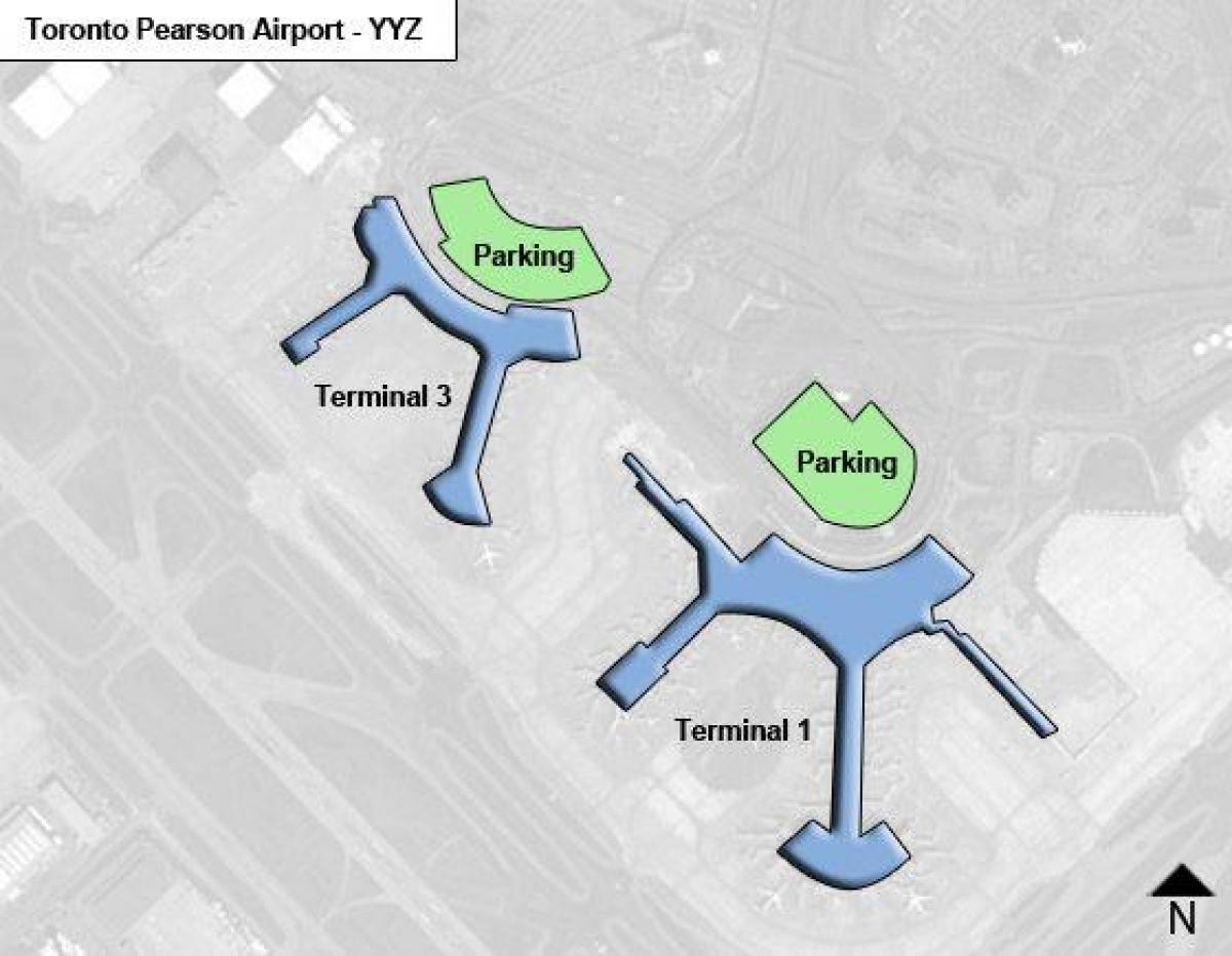 Karte von Toronto Pearson airport, Kanada