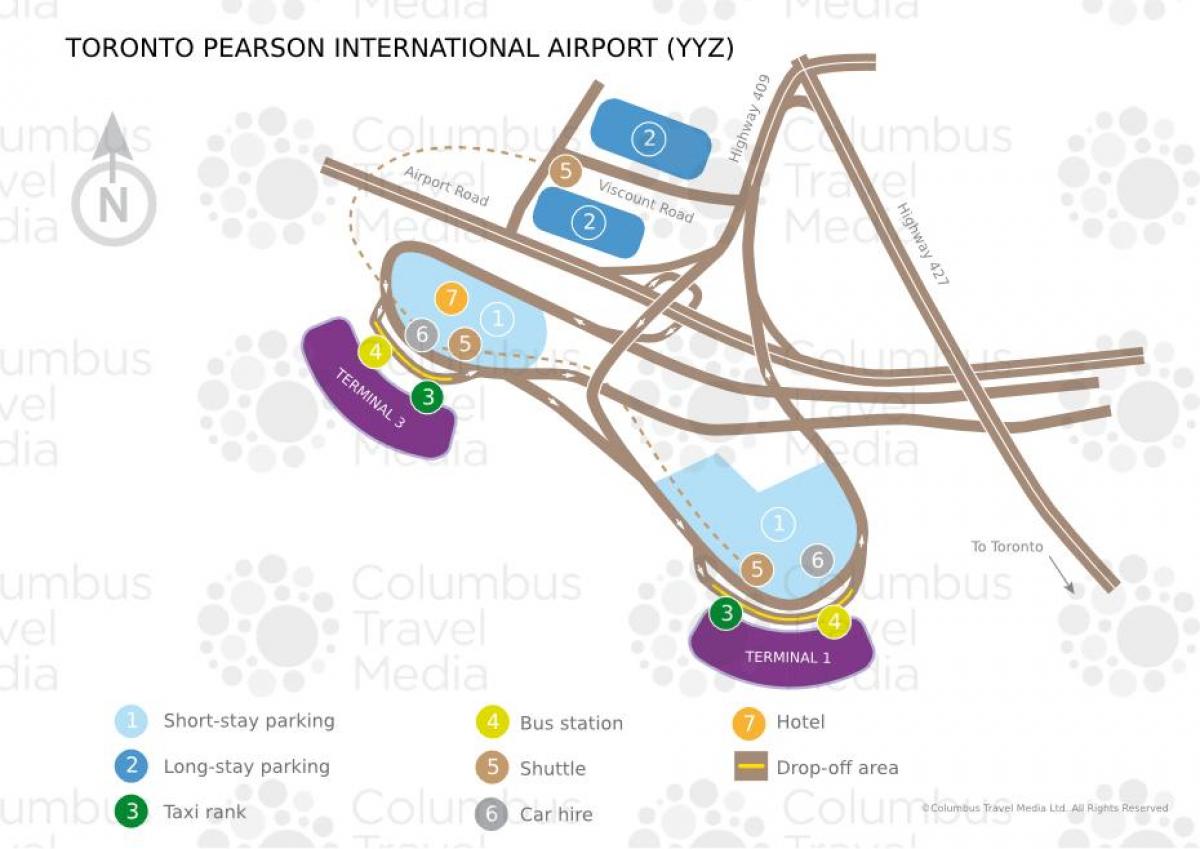 Karte von Toronto Pearson airport