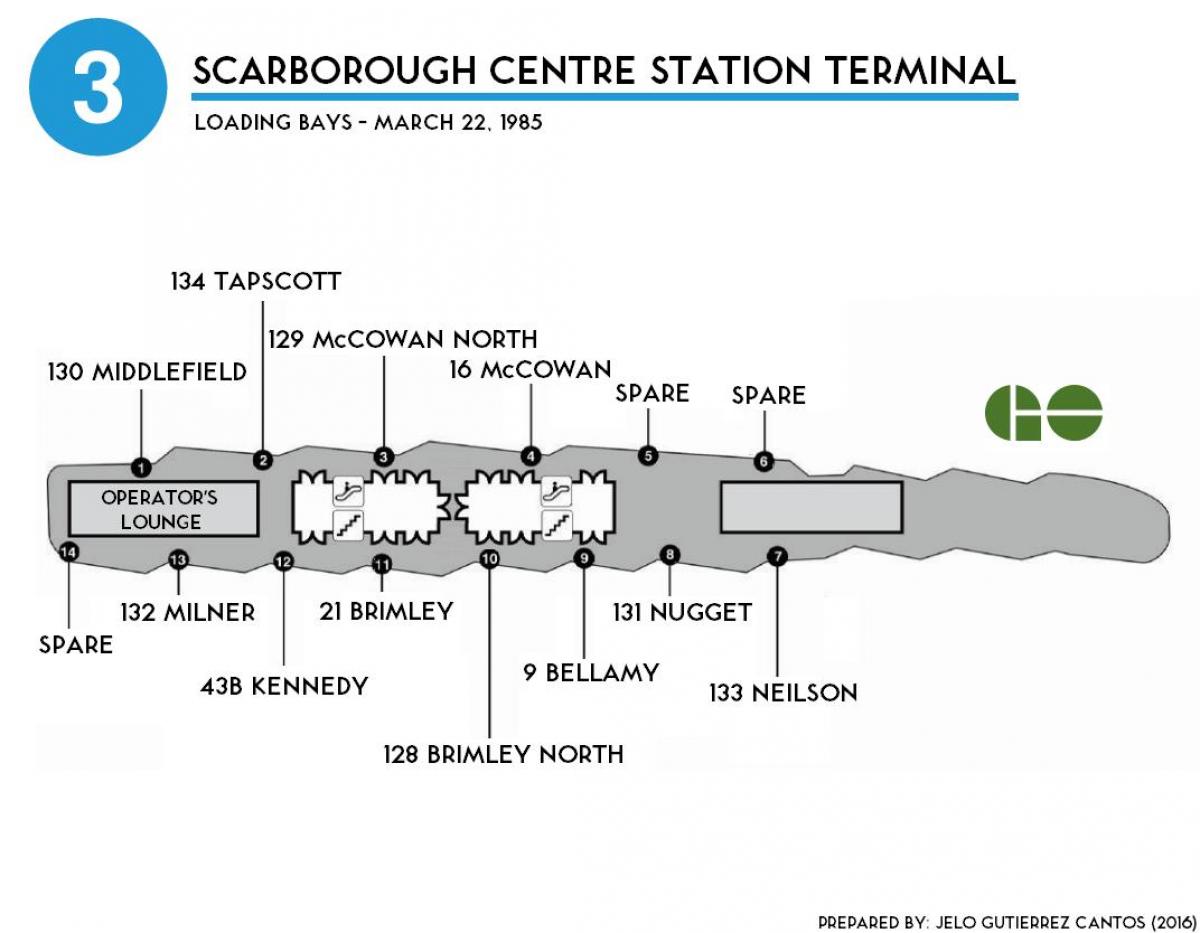 Karte von Toronto Scarborough centre station-terminal