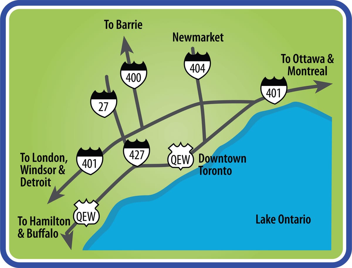 Karte von Toronto Straßen