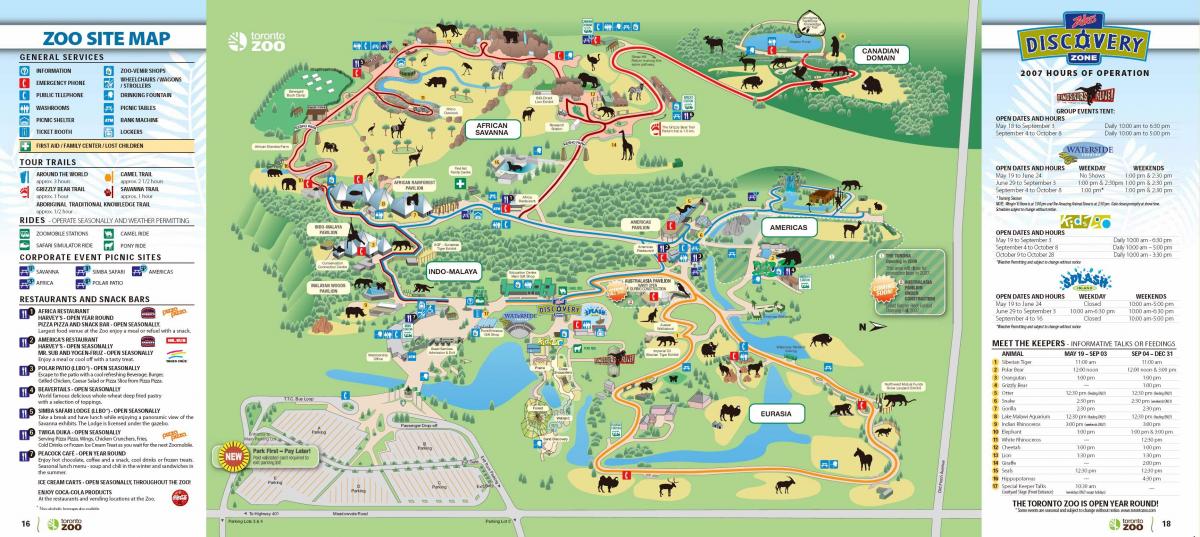 Karte von Toronto zoo
