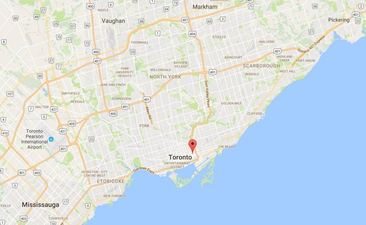 Karte von Trefann Court district Toronto