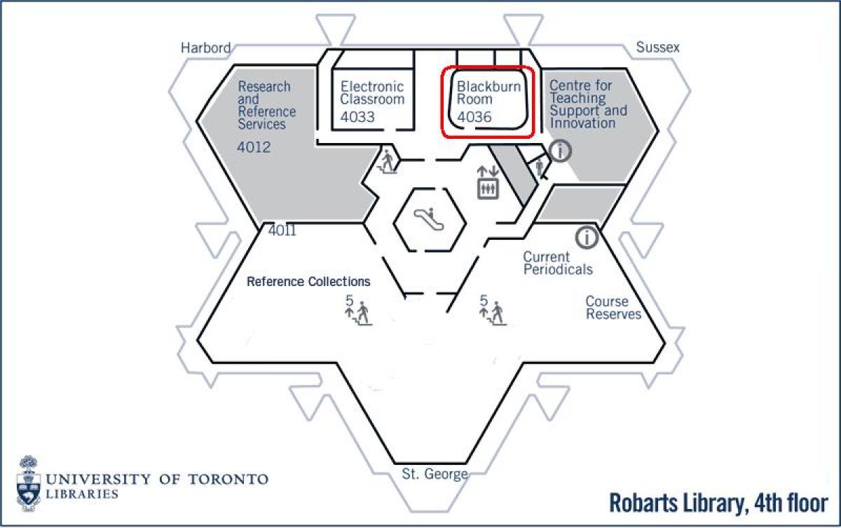 Karte von university of Toronto-Robarts library blackburn Zimmer