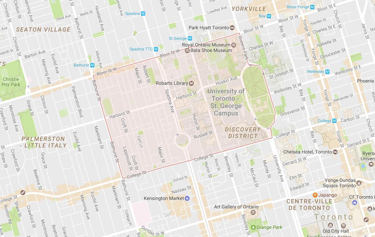 Karte von der Universität Toronto