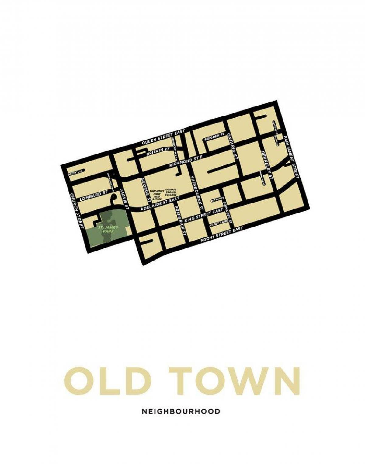 Karte von Viertel Old Town Toronto