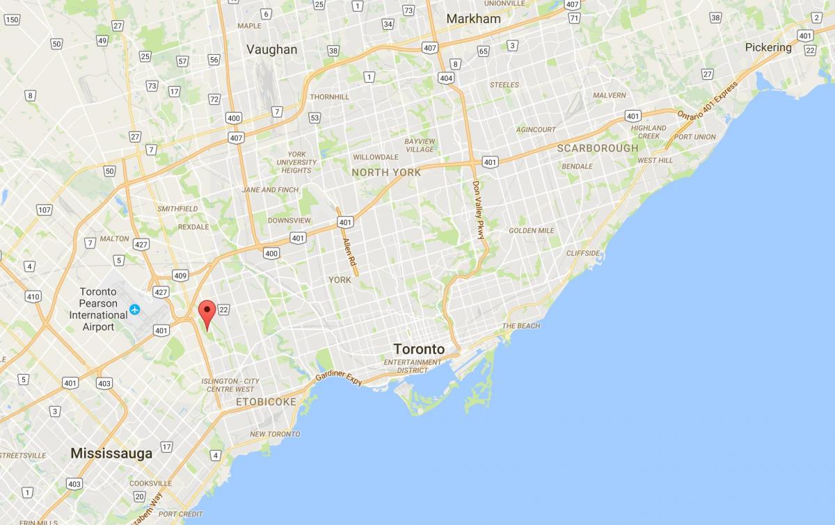 Karte von West Deane Park district Toronto