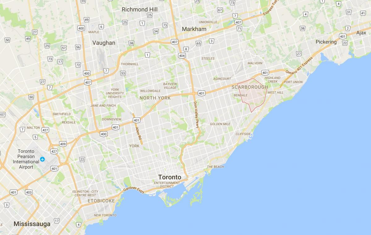Karte von Woburn district Toronto