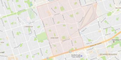 Karte von Agincourt Nachbarschaft Toronto