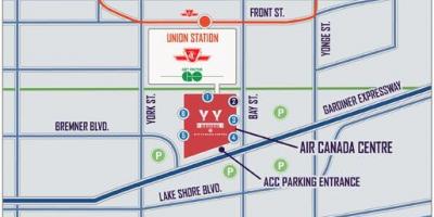 Karte von Air Canada Centre Parken - ACC