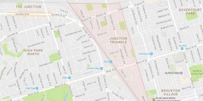 Karte der Kreuzung Dreieck Nachbarschaft Toronto