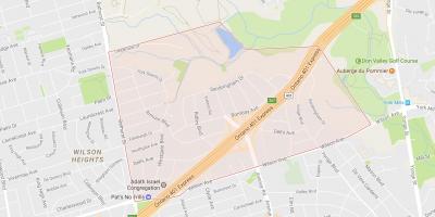 Karte von Armour Heights Nachbarschaft in Toronto